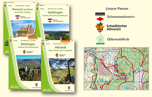 Ausschnitt Wanderkarte 1:25 000